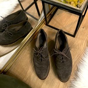 Earthies Comfortable Lace Up size 9 - Slate Gray Leather Suede